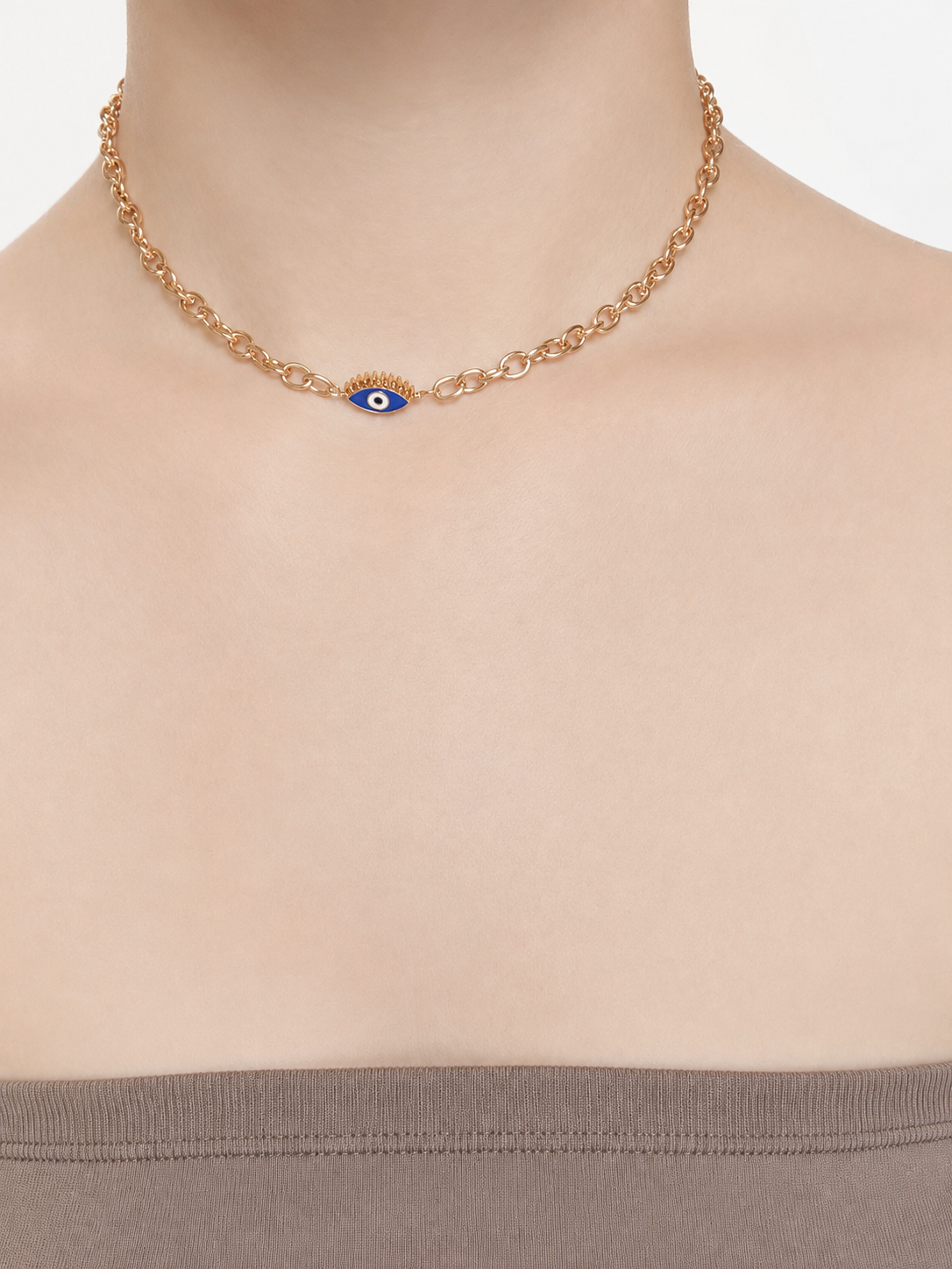 Blue Evil Eye | Gold Necklace